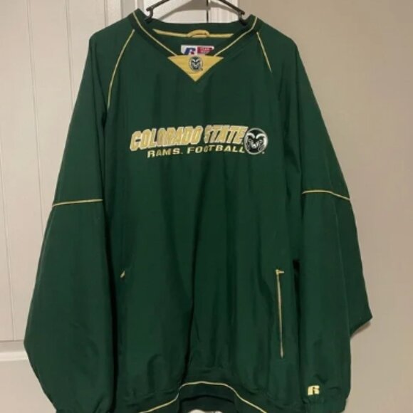Russell Athletic Green Colorado State Rams Football Pullover - Picture 1 of 5